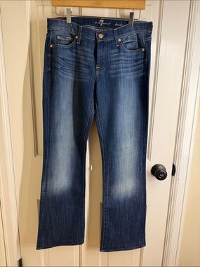 7 For All Mankind Bootcut Jeans - Dark Blue Wash